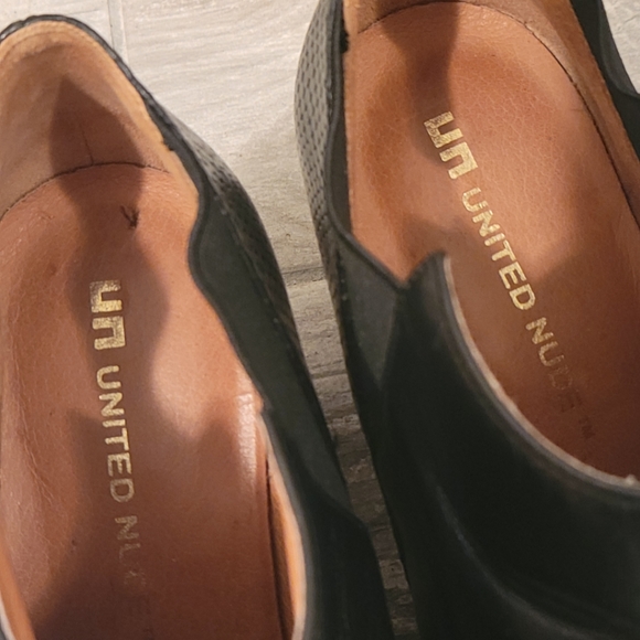 Unique Asymmetric United Nude Leather Heel Ankle Boots - Picture 12 of 14